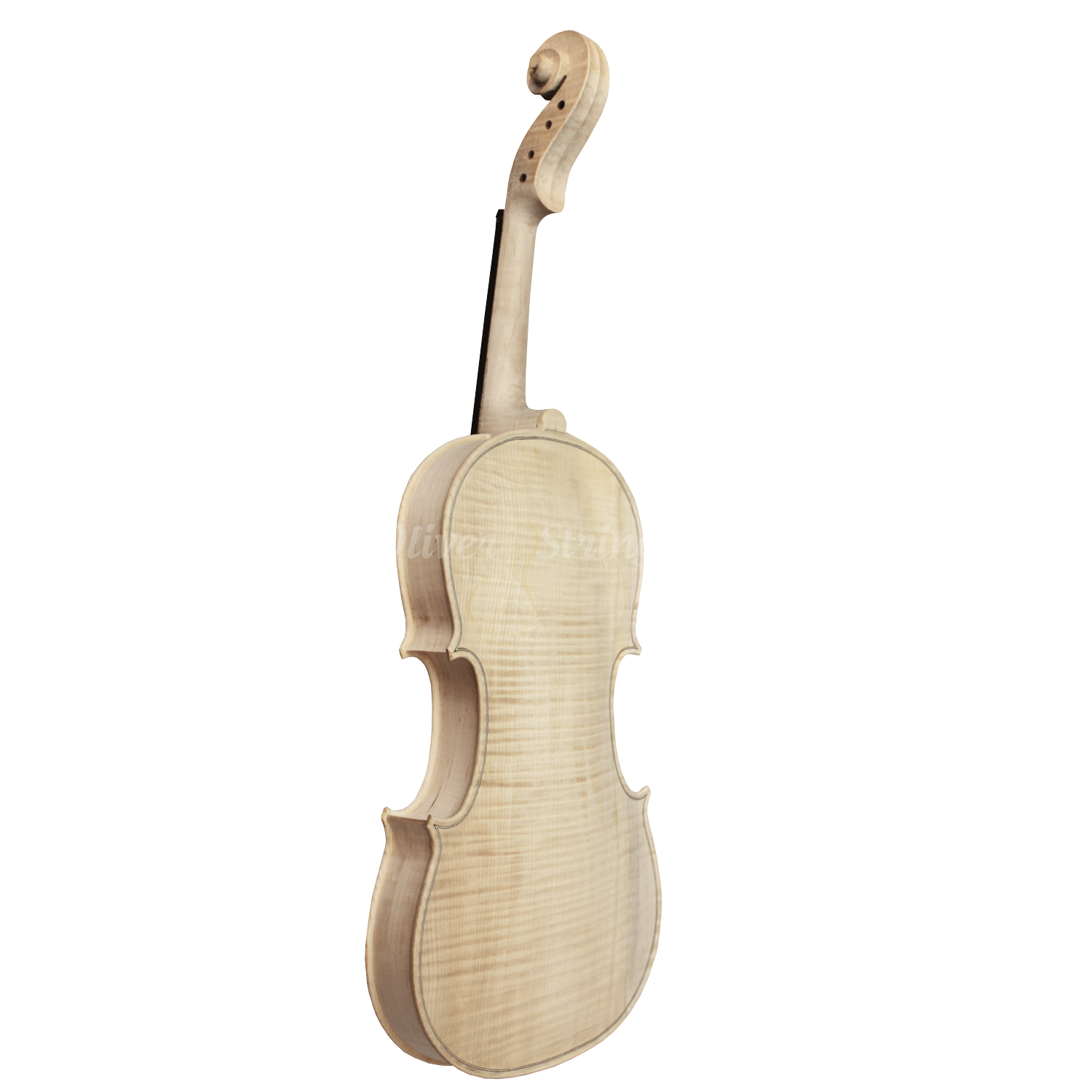 Violino Artesanal Modelo Strad Branco Inacabado 4/4 – Fundo Inteiro - Imagem 5
