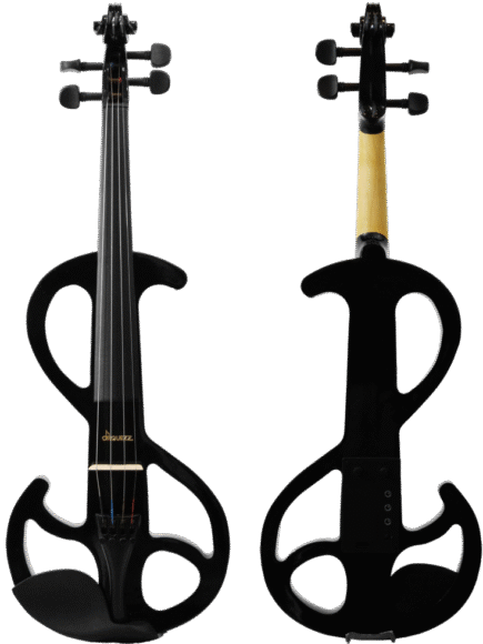 Violino: Preto Intermediário Elétrico Orquezz Scroll 4/4