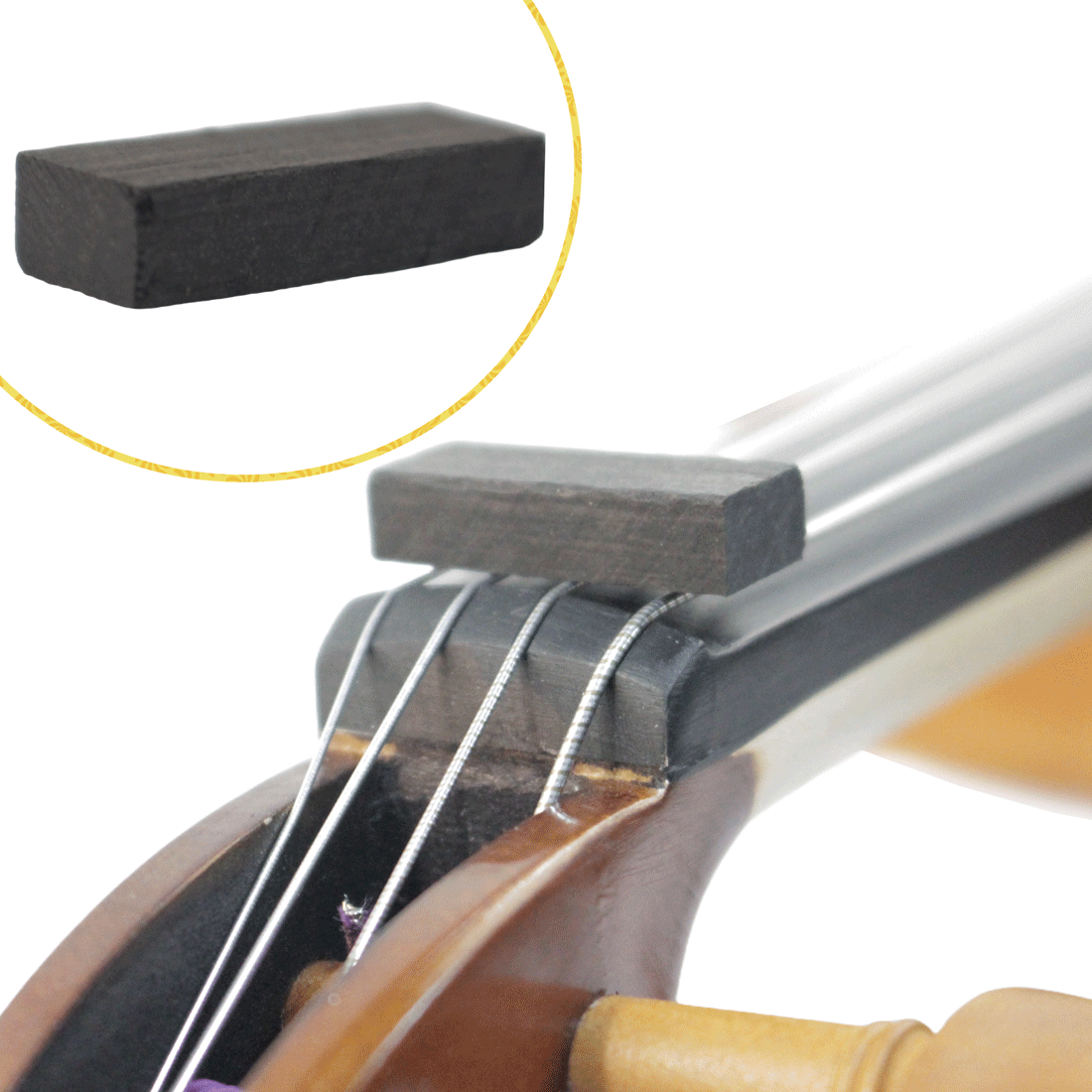 Pestana Orquezz Bruta de Ébano para Viola de Arco - Imagem 3