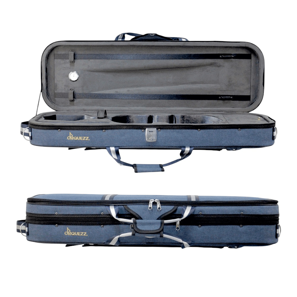Estojo Orquezz Luxo Azul Claro Para Violino 4/4