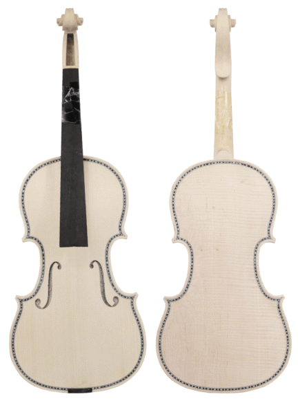 Violino Orquezz Inacabado  Strad Hellier 4/4 Fundo Inteiro