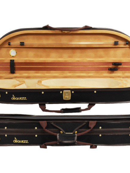 Estojo Meia Lua Violino 4/4 interior caramelo