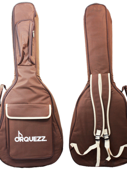 Capa Bag Violão Nylon Almofadada Brown Luxo Reforçada 10mm
