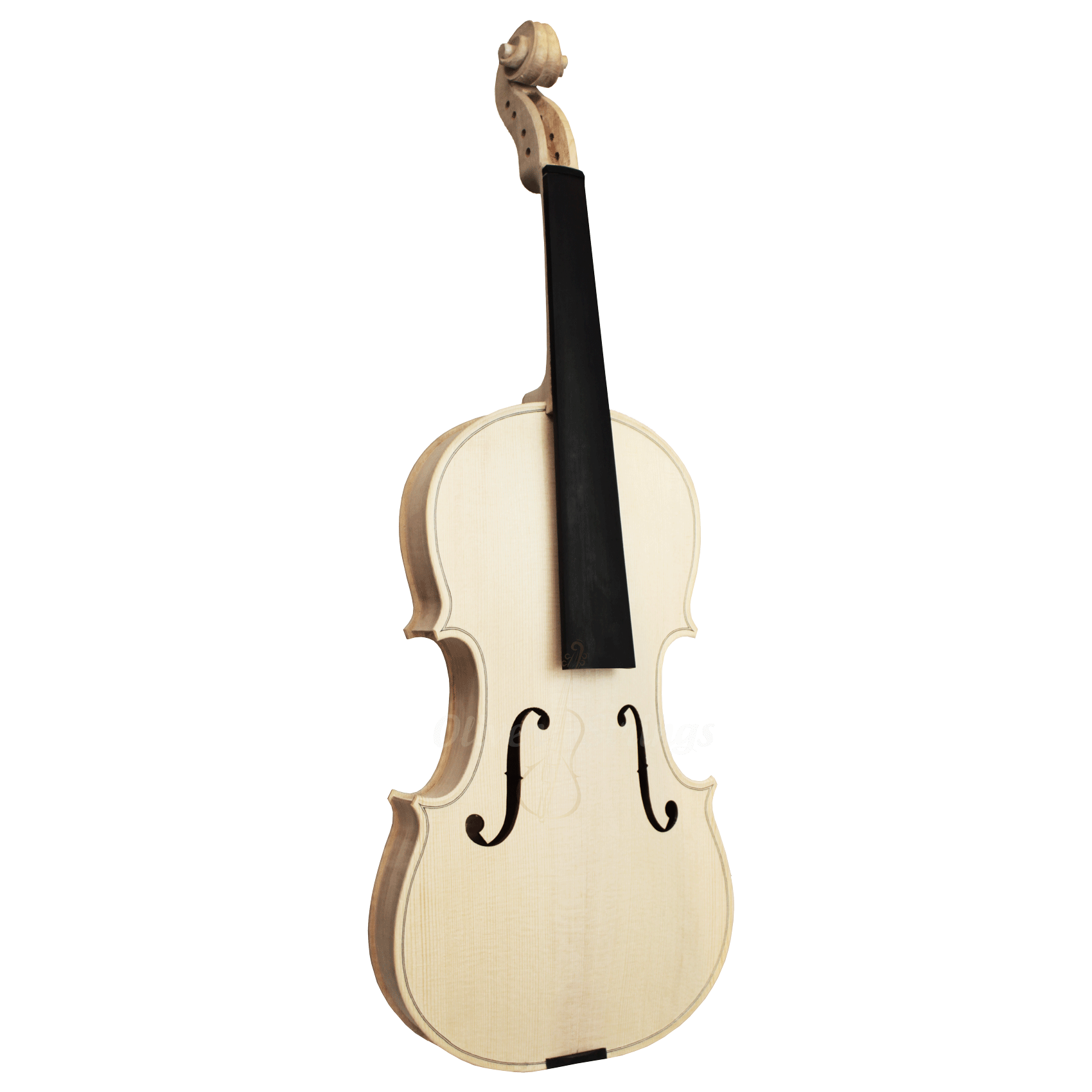 Violino Artesanal Modelo Strad Branco Inacabado 4/4 – Fundo Inteiro - Imagem 7