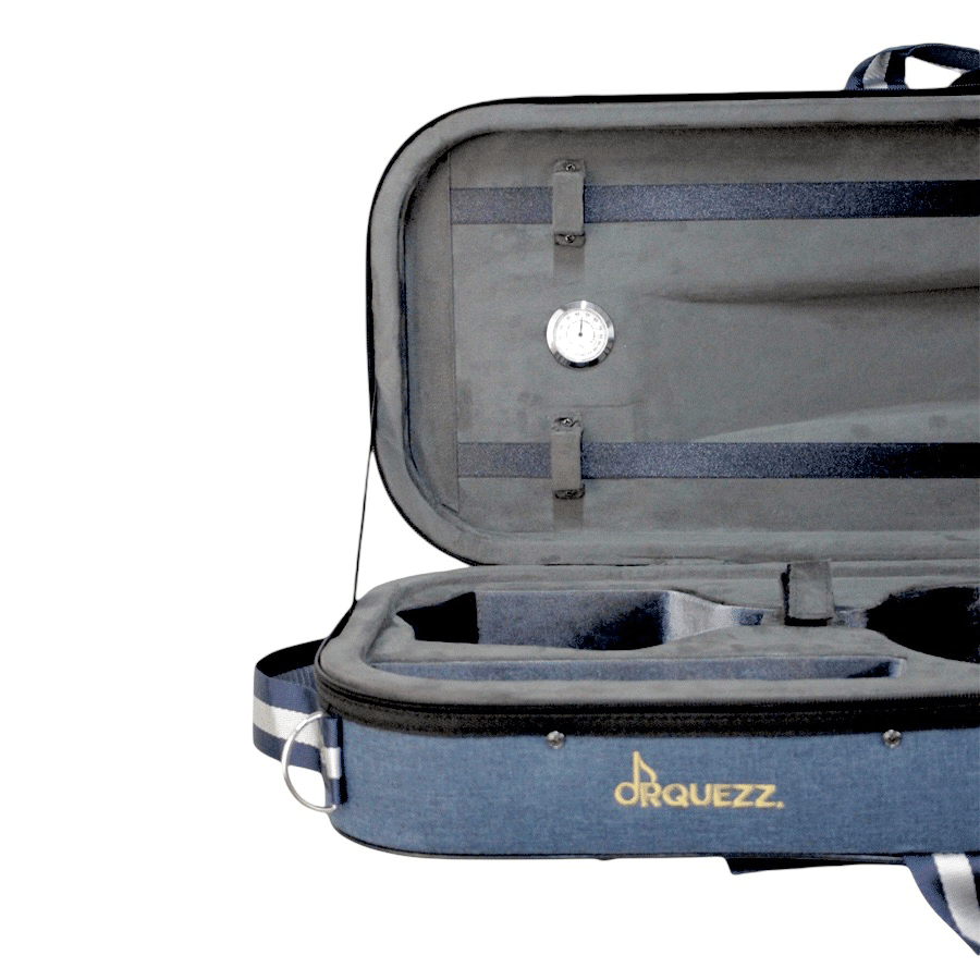 Estojo Orquezz Luxo Azul Claro Para Violino 4/4 - Imagem 5