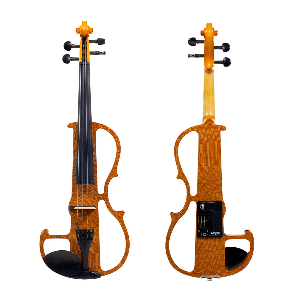 Violino 4/4 Elétrico Marrom Amadeirado Kinglos
