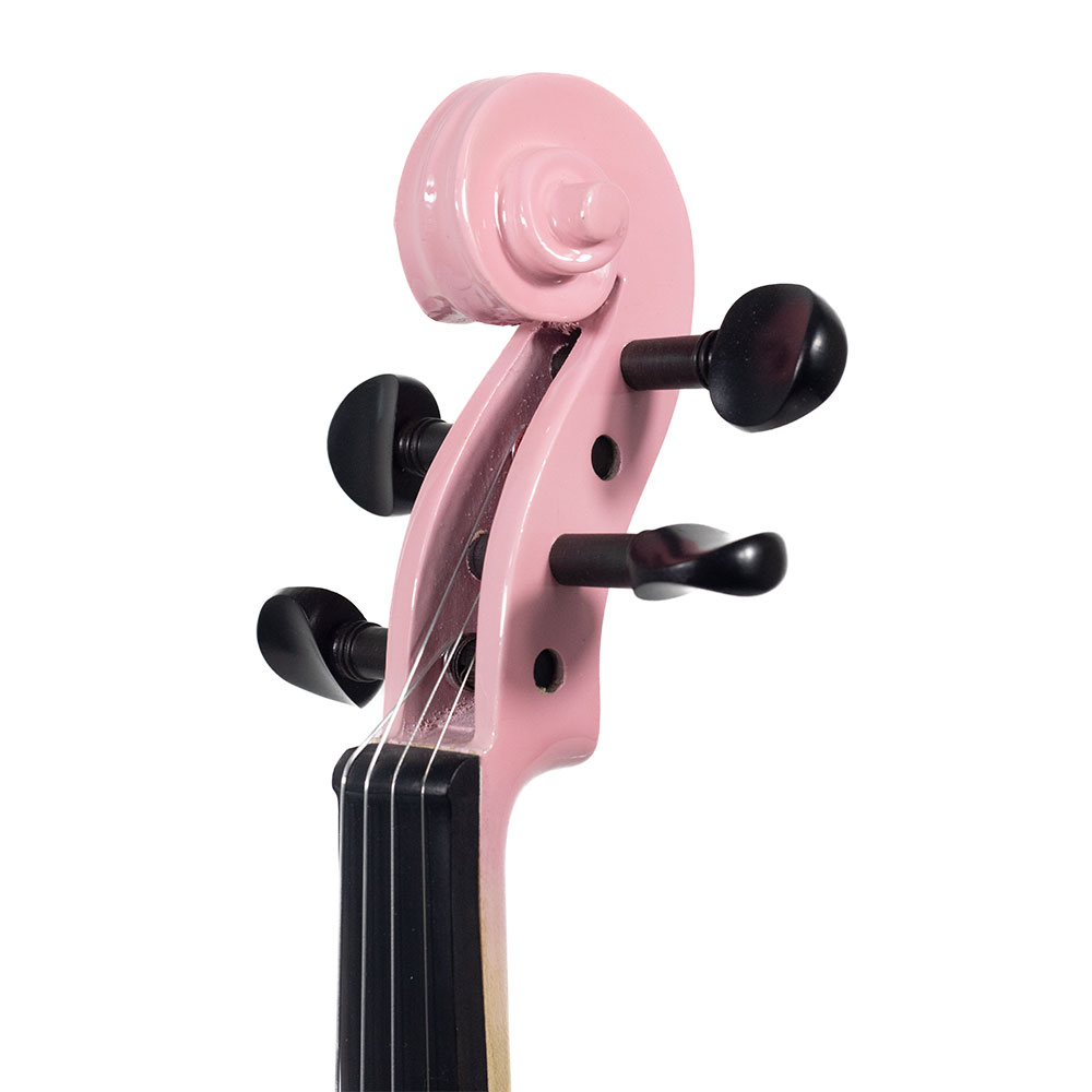 Violino Elétrico Rosa Kinglos 4/4 Madeira Poplar - Imagem 3