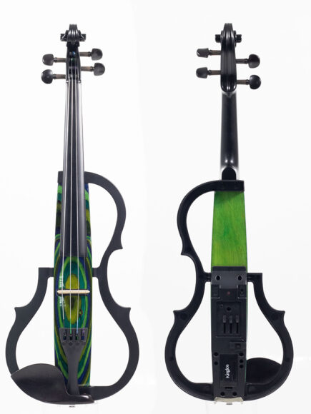 Violino Elétrico 4/4 Madeira Maciça Maple Verde Kinglos