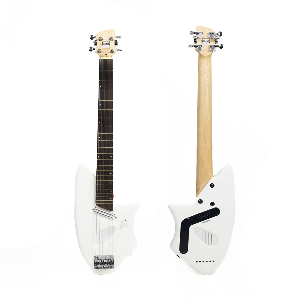 Guitarra Elétrica Branco Metálico Kinglos Mini Series