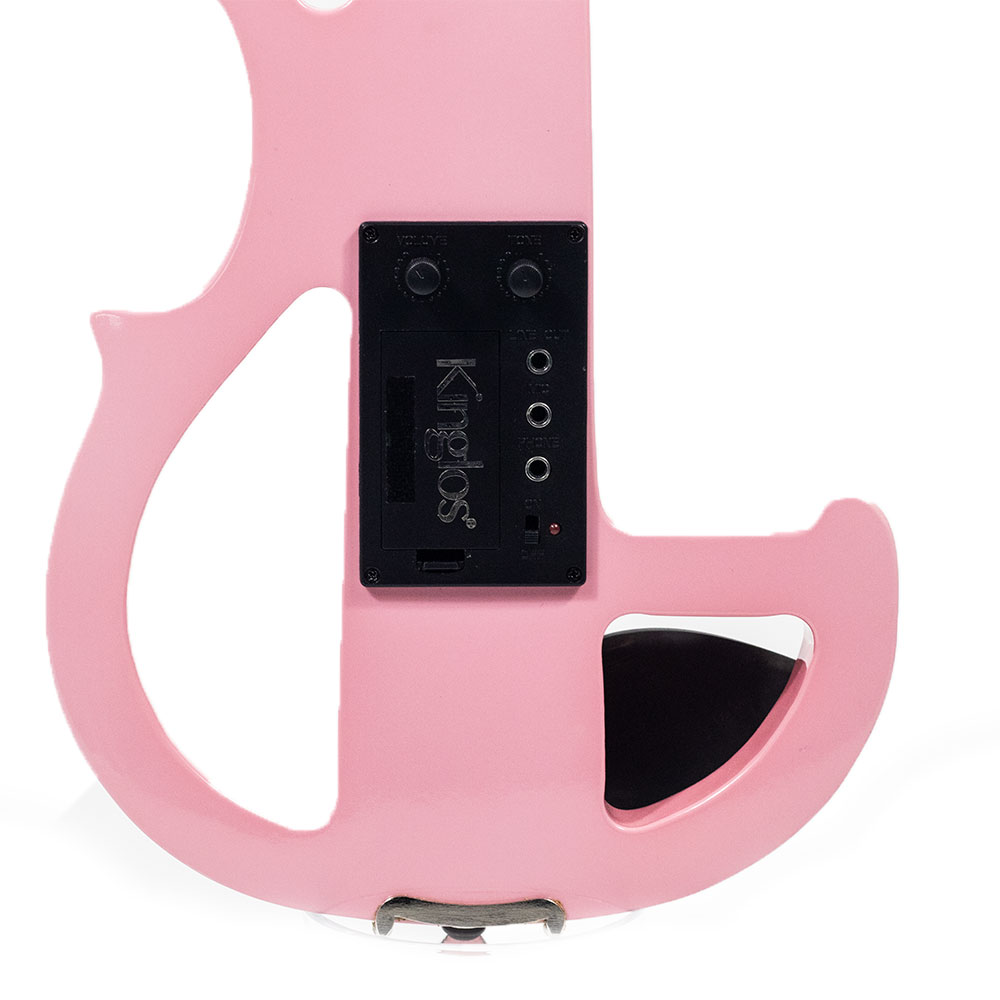 Violino Elétrico Rosa Kinglos 4/4 Madeira Poplar - Imagem 4