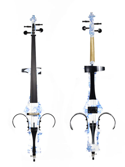 Violoncelo Elétrico Kinglos Azul Florido