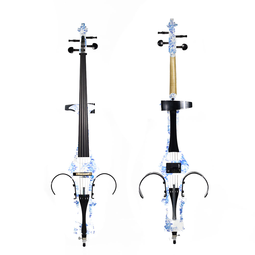 Violoncelo Elétrico Kinglos Azul Florido