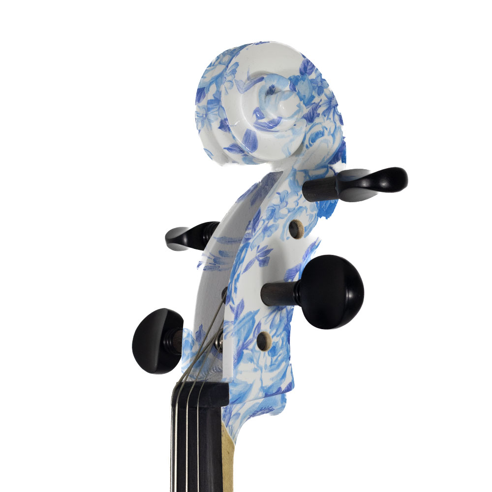 Violoncelo Elétrico Kinglos Azul Florido - Imagem 5