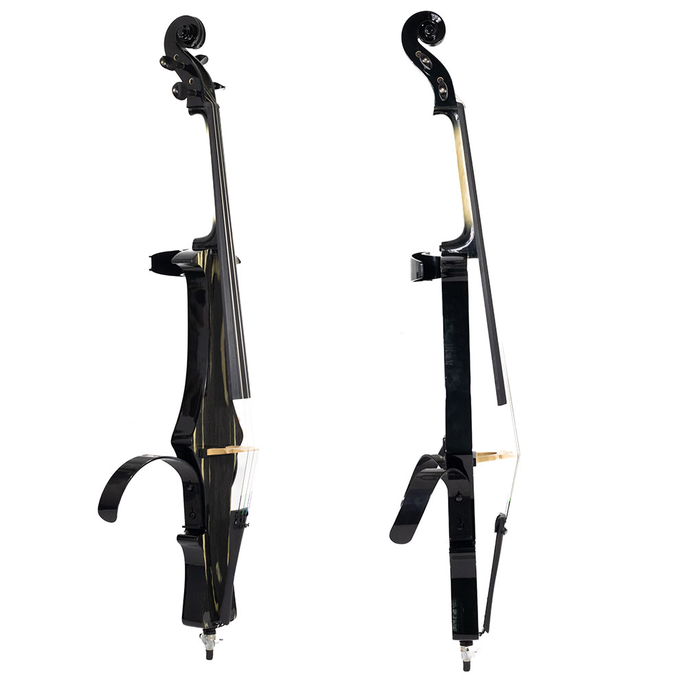 Violoncelo Elétrico Kinglos Preto Amadeirado 4/4 - Imagem 3