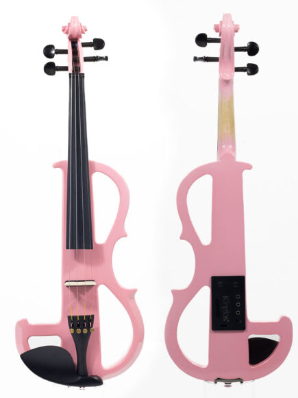 Violino Elétrico Rosa Kinglos 4/4 Madeira Poplar
