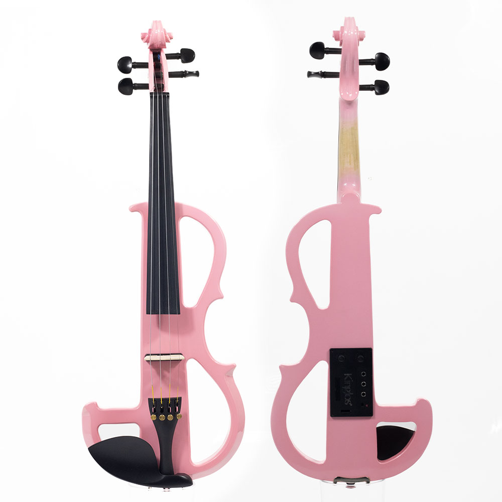Violino Elétrico Rosa Kinglos 4/4 Madeira Poplar