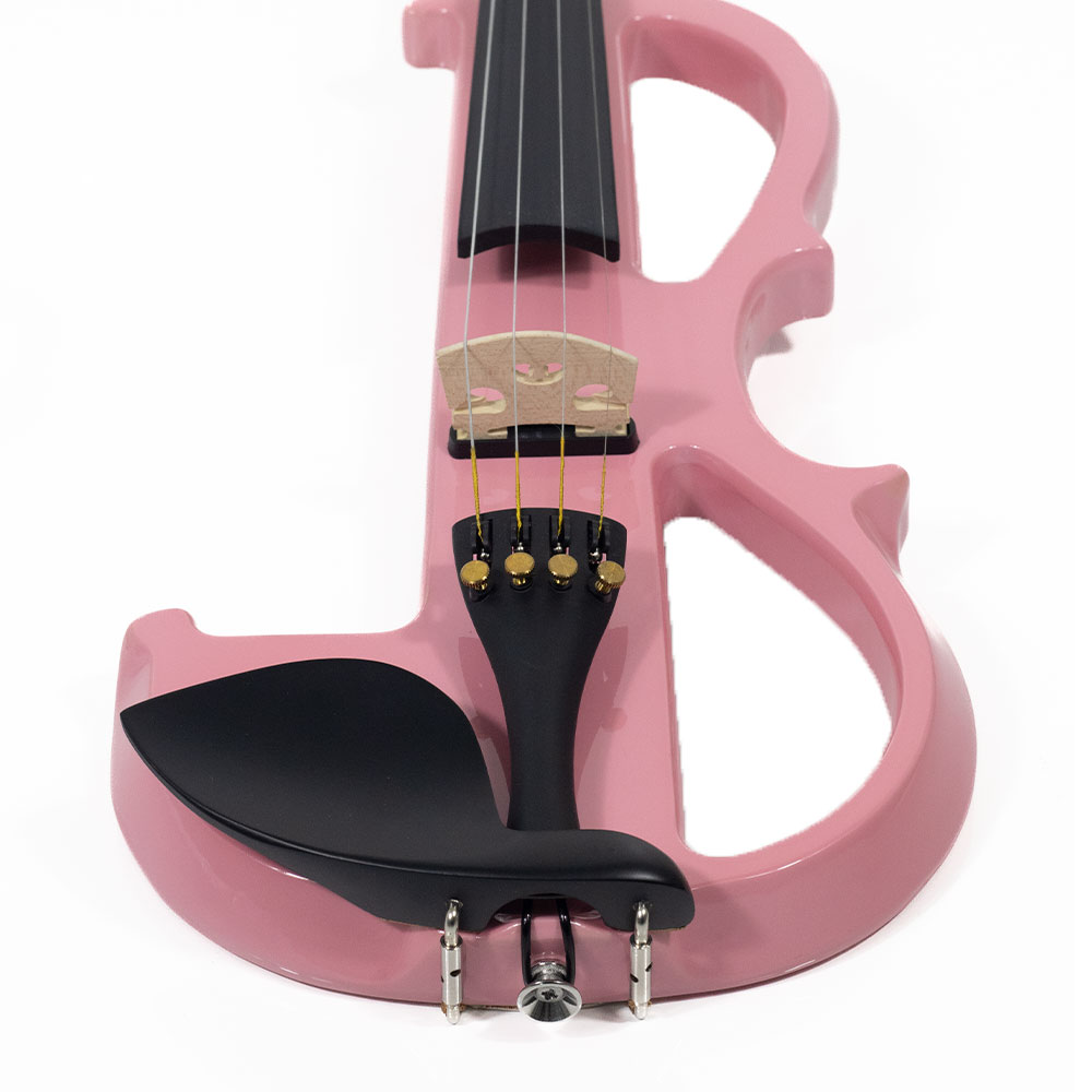 Violino Elétrico Rosa Kinglos 4/4 Madeira Poplar - Imagem 5