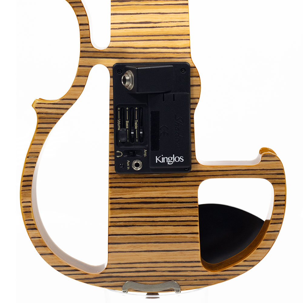 Violino Elétrico 4/4 Madeira Maciça Maple Amadeirado Kinglos - Imagem 5