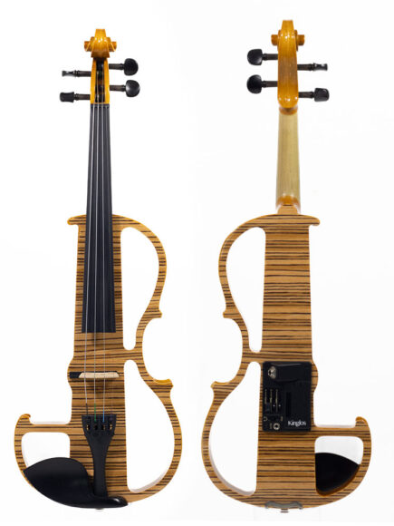 Violino Elétrico 4/4 Madeira Maciça Maple Amadeirado Kinglos
