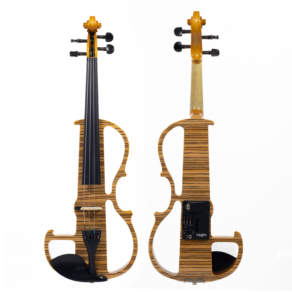 Violino Elétrico 4/4 Madeira Maciça Maple Amadeirado Kinglos