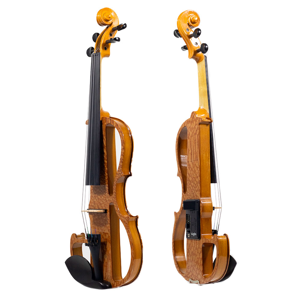 Violino 4/4 Elétrico Marrom Amadeirado Kinglos - Imagem 2
