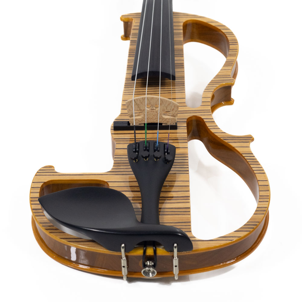 Violino Elétrico 4/4 Madeira Maciça Maple Amadeirado Kinglos - Imagem 6